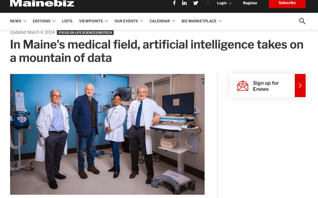 Maine Biz Article on AI in Maine includes profile of Kumar Lab